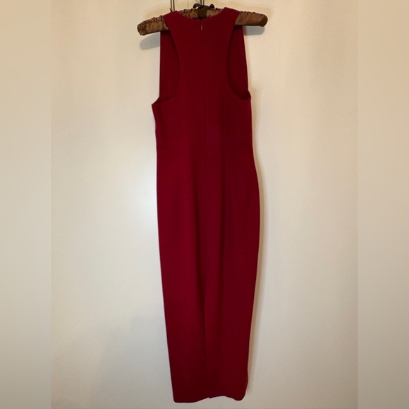 Gorgeous Vintage BEBE circa 1995 Red Crepe lined Dress size 8 - Picture 8 of 10